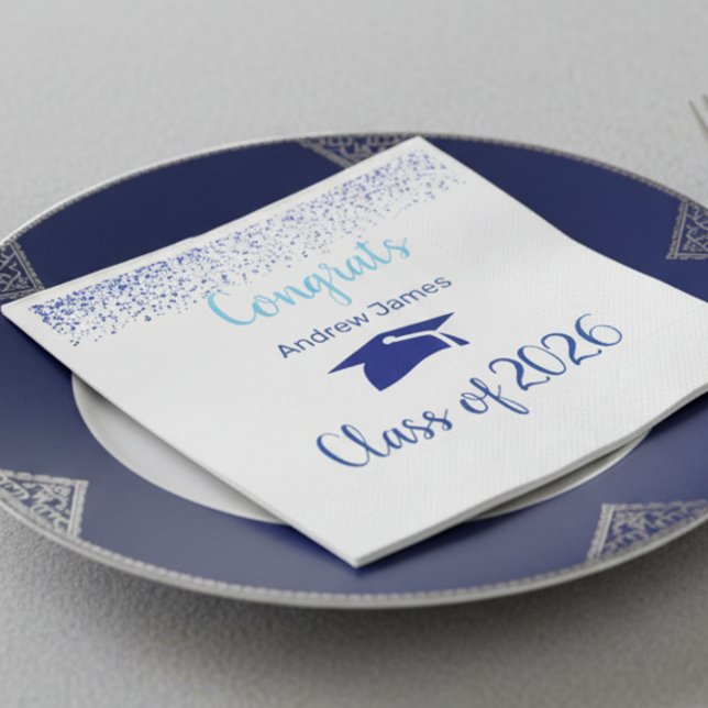 blue confetti 2026 graduation  -  Congrats Napkin (Creator Uploaded)