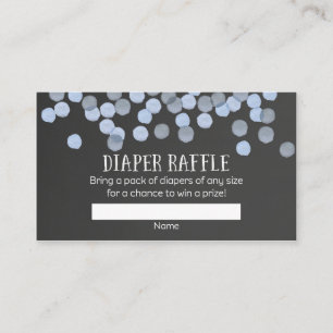 Blue Confetti Baby Shower Diaper Raffle Tickets Enclosure Card