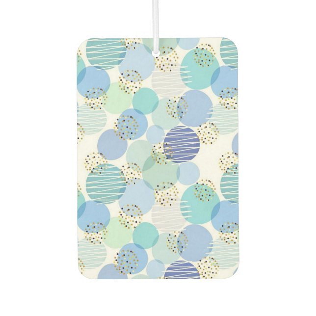 Blue Confetti Car Air Freshener (Front)