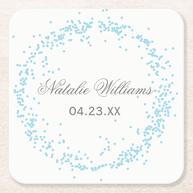 Blue Confetti - Custom Coaster (Front)
