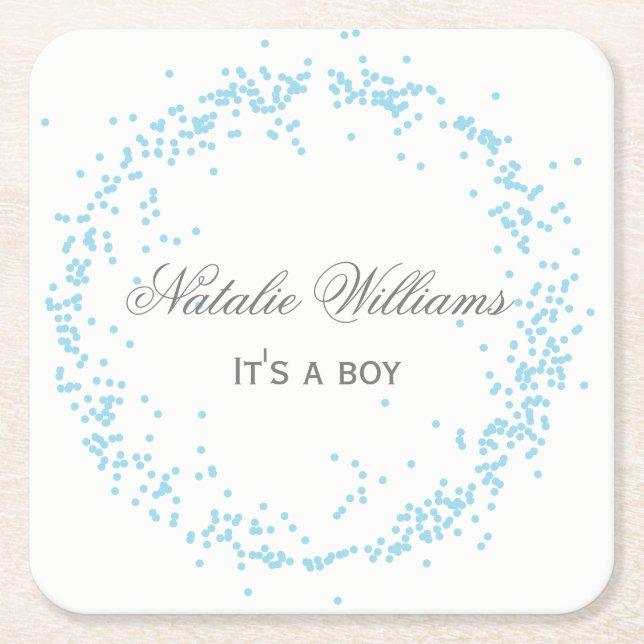 Blue Confetti - Custom Coaster (Front)