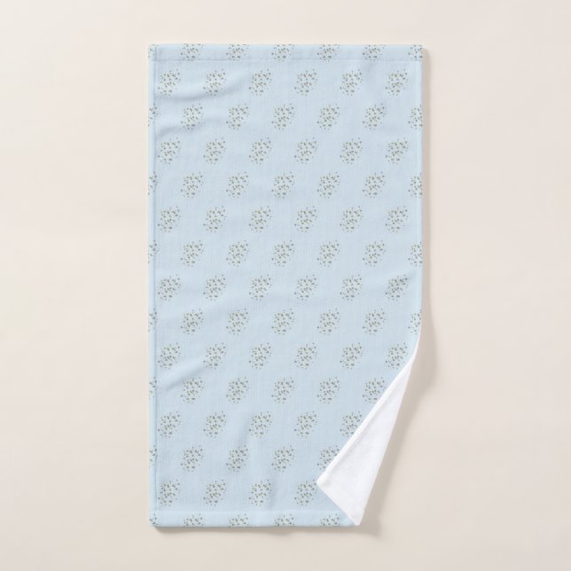 Blue Confetti Dots Hand Towel (Hand Towel)