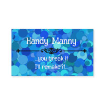 Blue confetti glitter CUSTOM Business Card