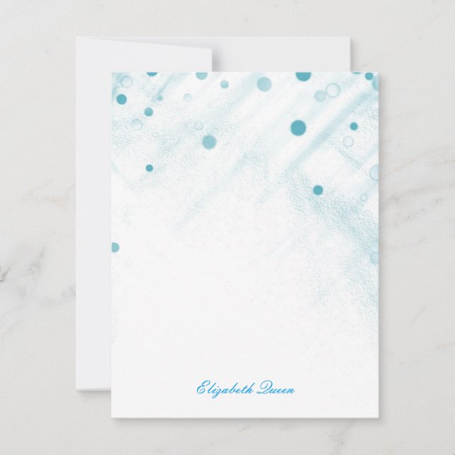 Blue Confetti Glitter Dots Invitation Stationery (Front)