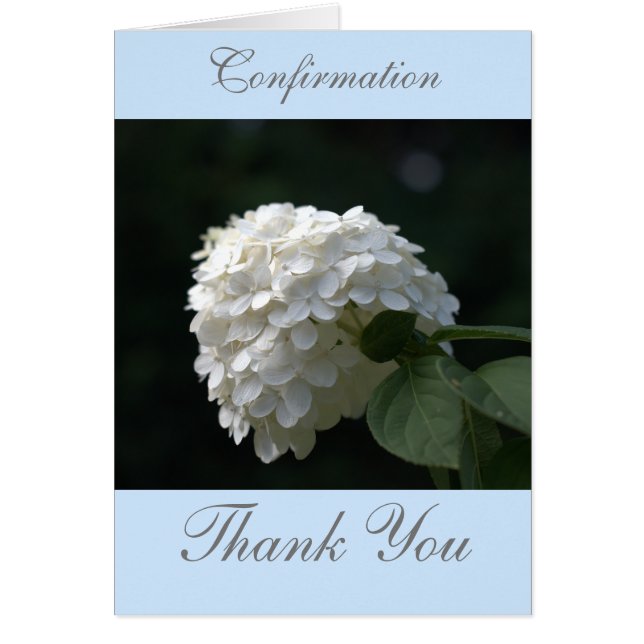 Blue Confirmation Thank You Insert PHOTO (Front)