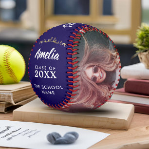 Blue Congratulations Grad Graduation 2 Photo Softball