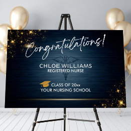 Blue Congratulations Nurse RN Graduation Custom