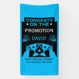 Blue Congratulations On The Job Promotion Banner