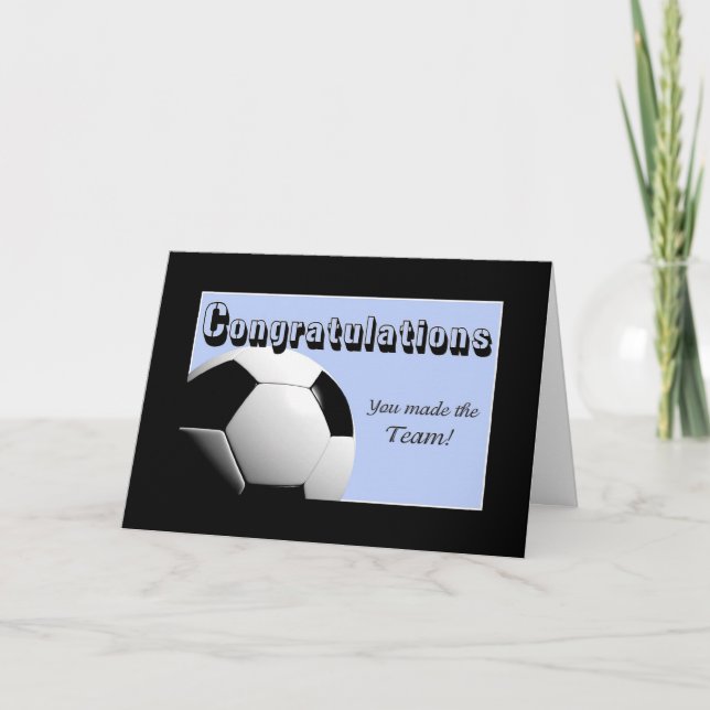 Blue Congratulations you made the team Card (Front)