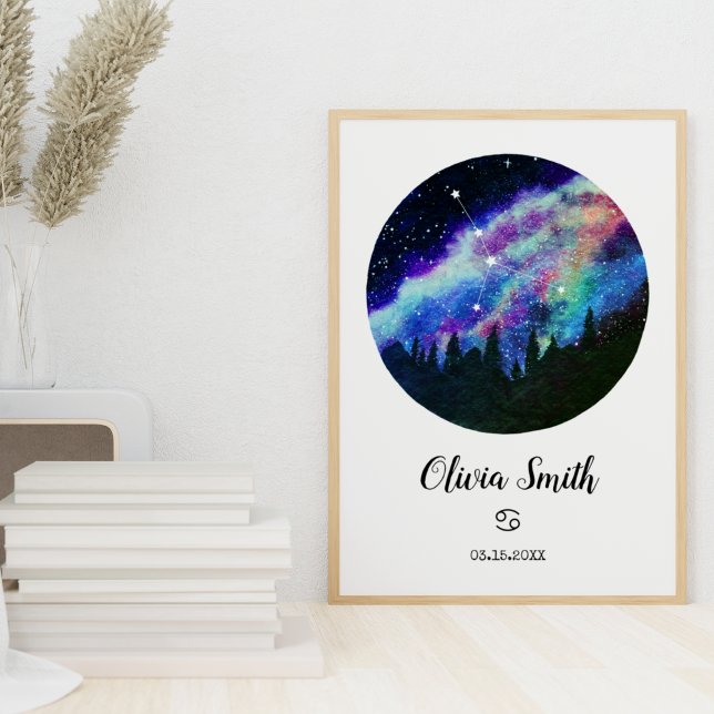 Blue Constellation Cancer Horoscope Sign Gift (Creator Uploaded)