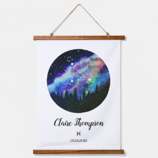 Blue Constellation Pisces Horoscope Sign Gift Hanging Tapestry