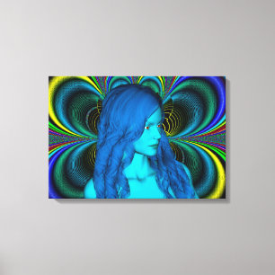 Blue Contemplation Canvas Print