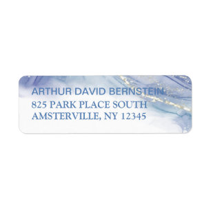 Blue Contemporary Return Address Labels