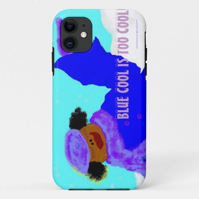 BLUE  COOL Case-Mate iPhone CASE (Back)