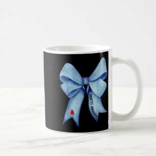 Blue Coquette Bow Diabetes Awareness Type 1 Diabet Coffee Mug