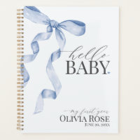 Blue Coquette Bow Girl Baby Gift My First Year