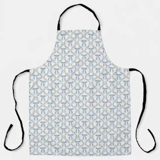 Blue Coquette Bows, Trellis, Preppy  Apron