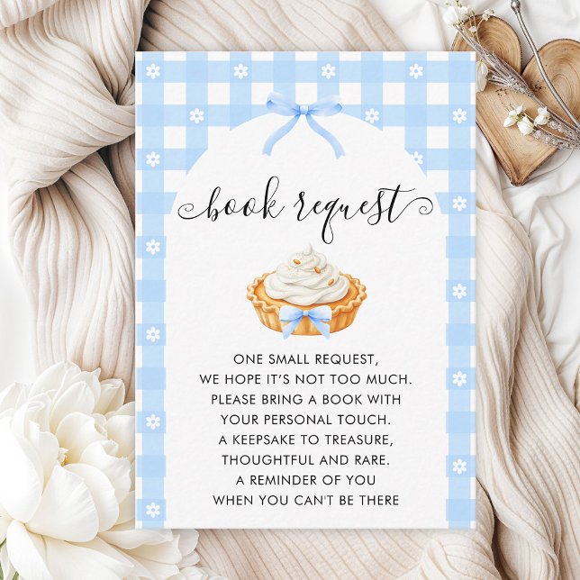 Blue Coquette Pumpkin Pie Book Request Enclosure Card (Creator Uploaded)