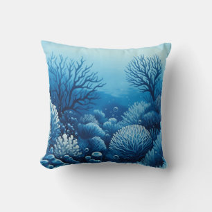 Blue Coral Cushion