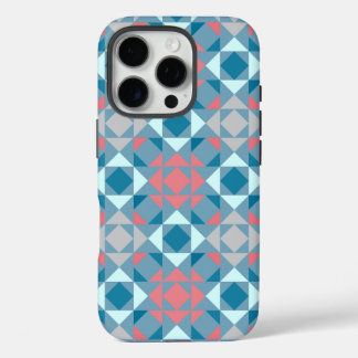 Blue Coral Geometric shapes  iPhone 16 Pro Case