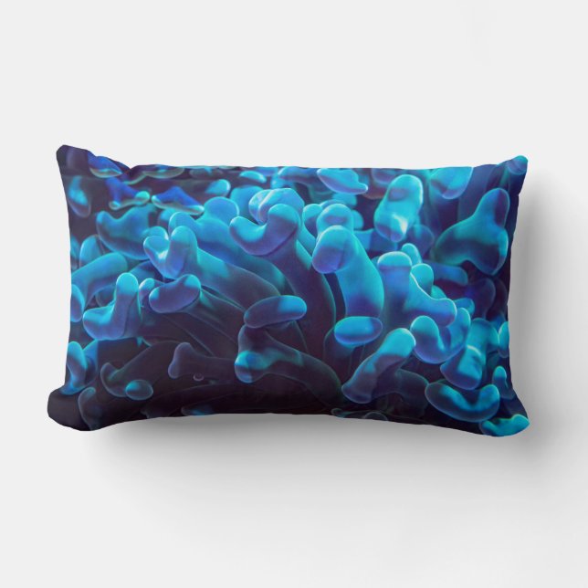 Blue coral lumbar cushion (Front)