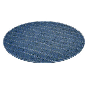 Blue Cork Texture with White Lines Cutting Board