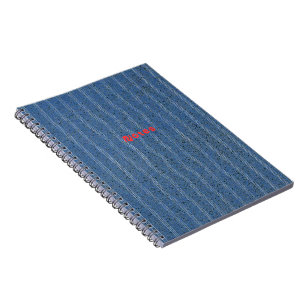 Blue Cork Texture with White Lines Notebook