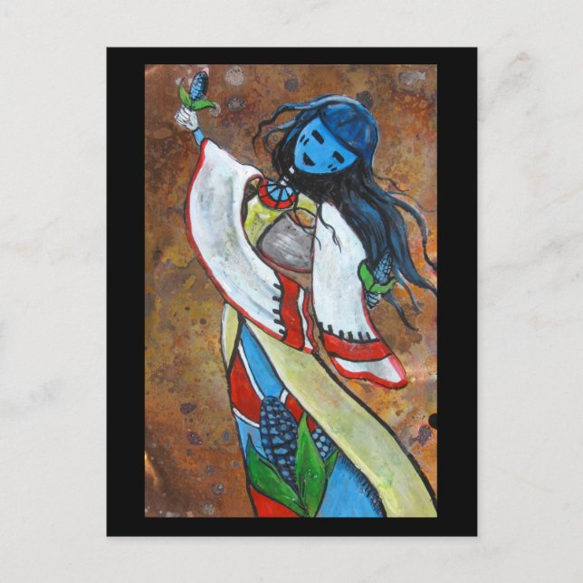 blue corn maiden postcard (Front)