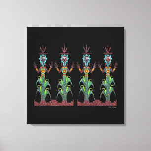 Blue Corn People Canvas Print