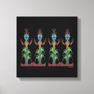 Blue Corn People Canvas Print