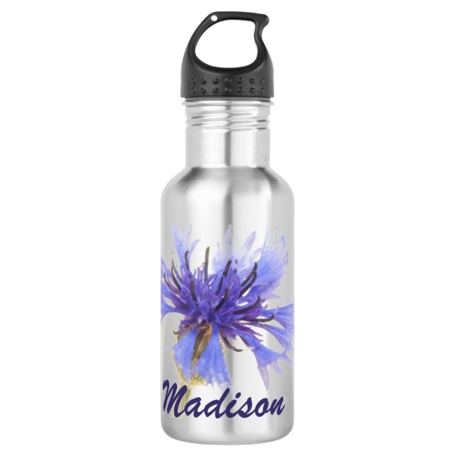 Blue Cornflower  532 Ml Water Bottle (Front)