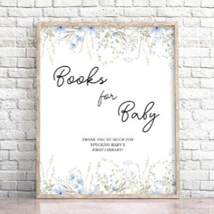 Blue Cornflower Baby Shower Babies Are Sweet Poster