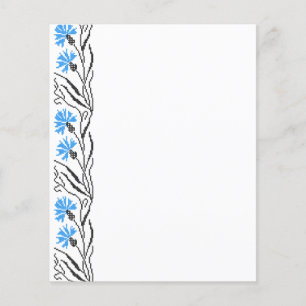 Blue Cornflower cross-stitch design Flyer