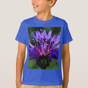 Blue Cornflower Flower Blossoms Peace Love Destiny T-Shirt