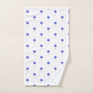 blue cornflower hand towel
