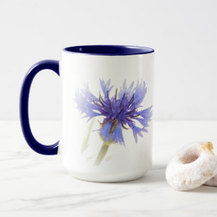 Blue Cornflower Photo - Mug