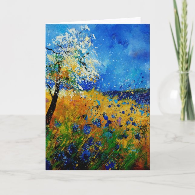 blue cornflowers45.0108 card (Front)