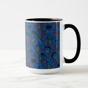 Blue cornflowers, wild flowers mug