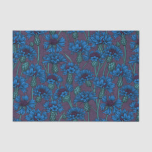 Blue cornflowers, wild flowers tissue paper