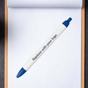 Blue corporate business logo black ink pen