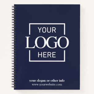 Blue Corporate Company Business Logo Promotional Notebook