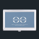 Blue Corporate Company Logo Branded Business Card Holder<br><div class="desc">Keep your business cards organised and easily accessible with this stylish corporate company logo-branded business card case. The case features a chic muted blue and smoke white colour palette and prominently displays your company's logo on the front. Made from high-quality materials, this case offers durable protection for your cards, ensuring...</div>