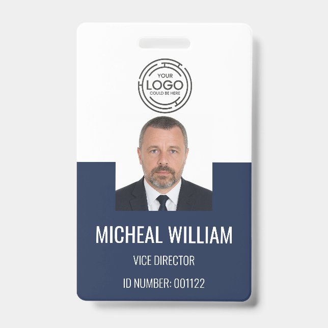 Blue Corporate ID Badge  (Front)