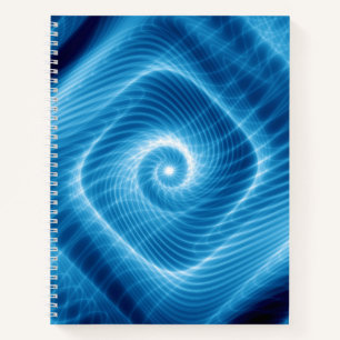 Blue Cosmic Spiral Nebula Notebook