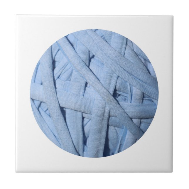 Blue Cotton Yarn Material Texture  Tile (Front)