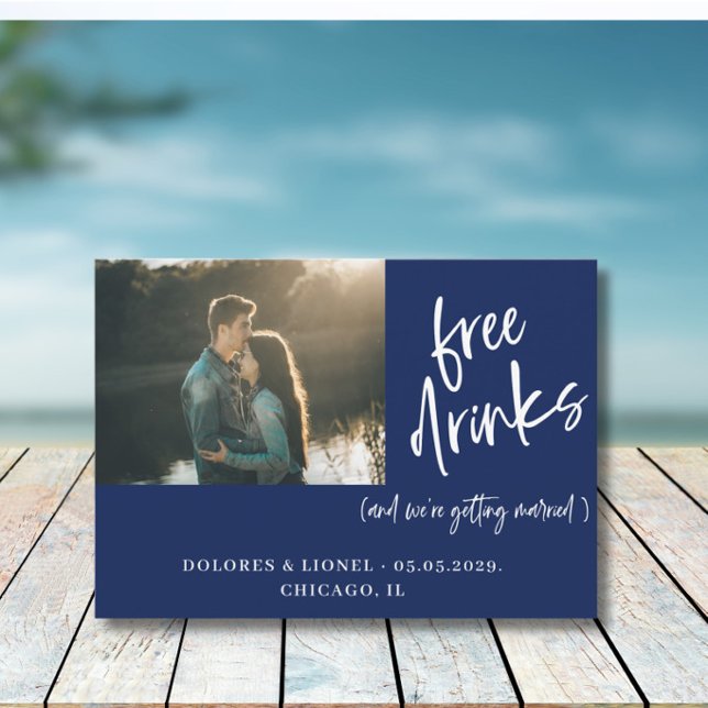 Blue Couple Photo Wedding Save the date (Creator Uploaded)