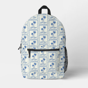 Blue Cove Printed Backpack