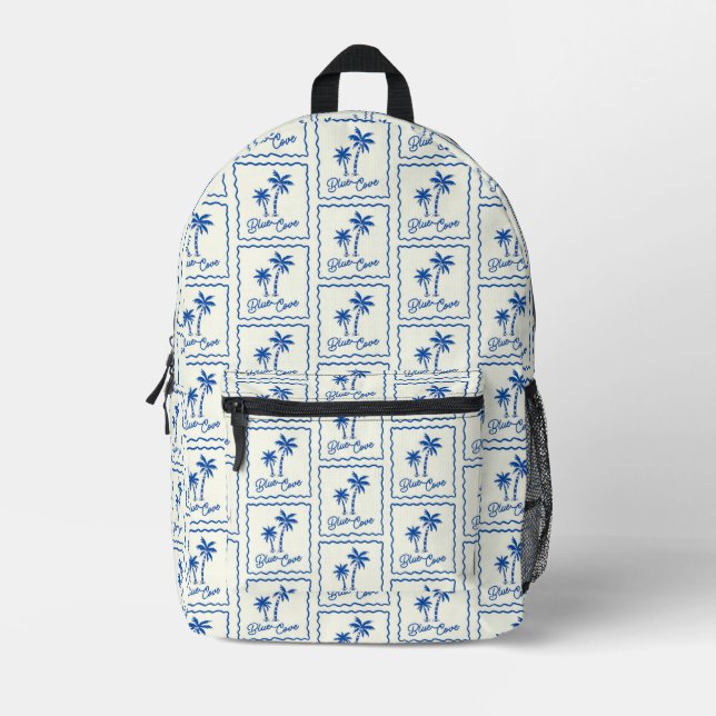 Blue Cove Printed Backpack (Front)