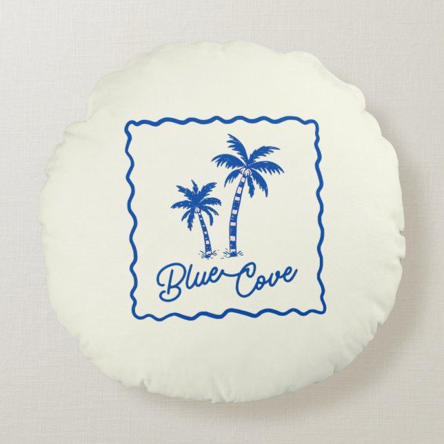 Blue Cove Round Cushion (Front)