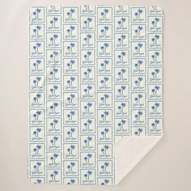 Blue Cove Sherpa Blanket (Front)